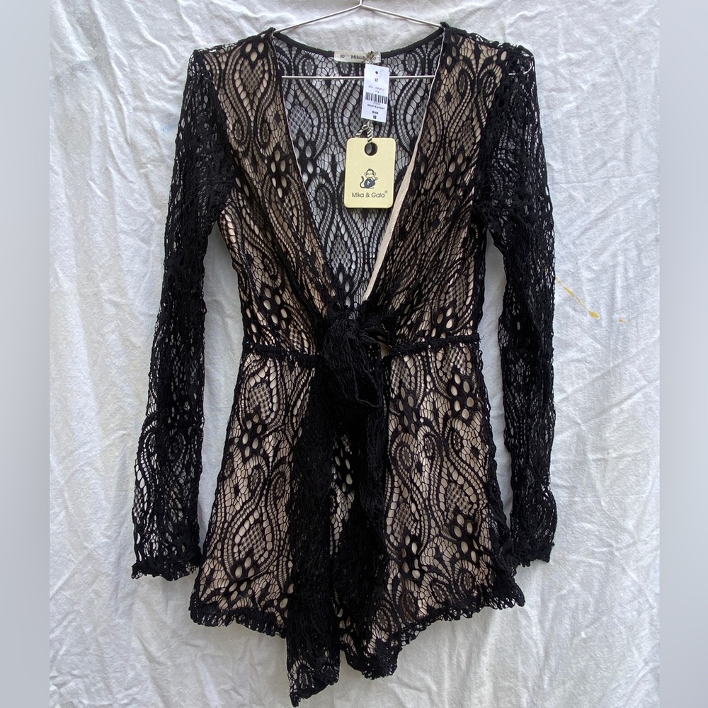 Moa & Coco Black Lace Jumpsuit